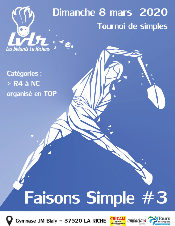 Tournoi Badminton LA RICHE